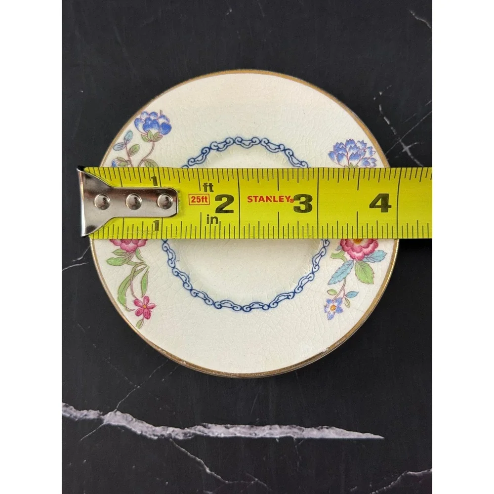 Vintage Lord Nelson Porcelain Saucer Floral Piccardi Pattern 4in Wide